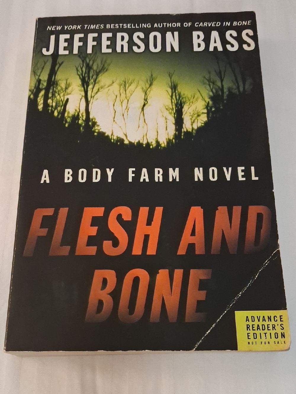Jefferson Bass "Flesh and Bone" Paperback Novel - Black & Orange Cover